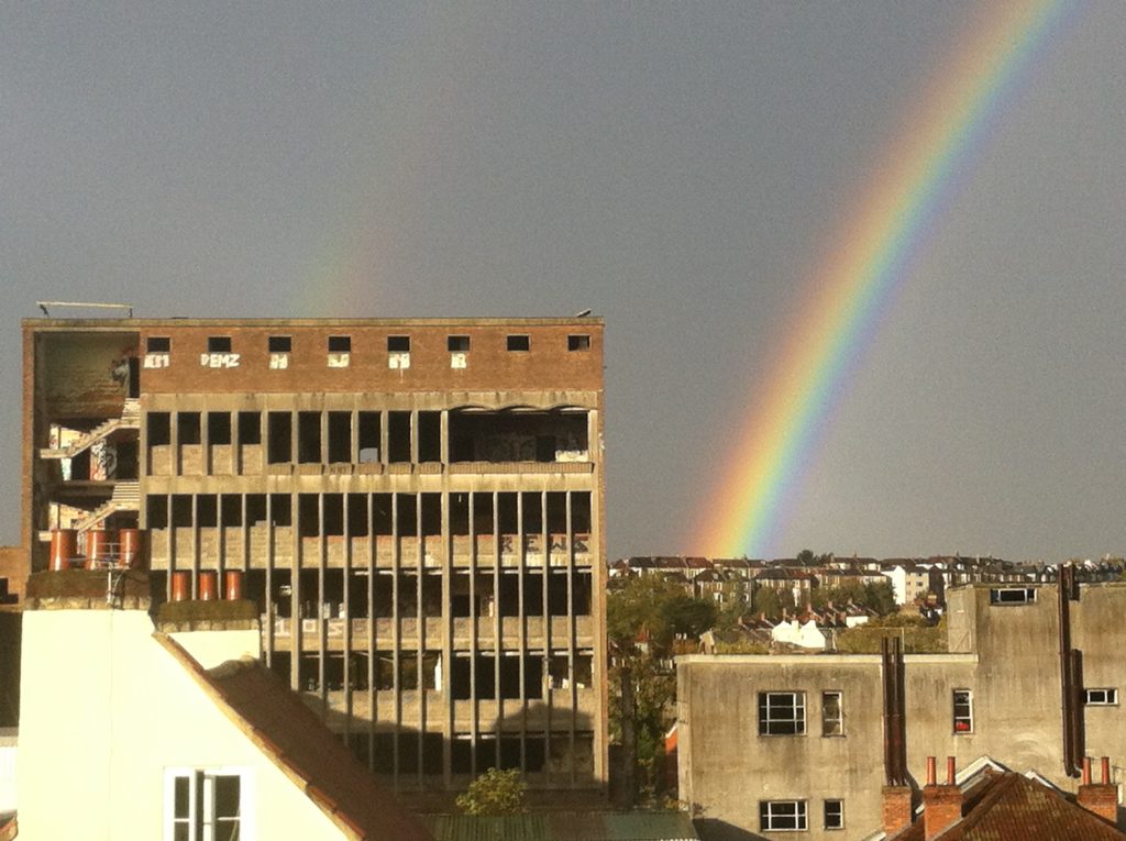 Photo of rainbow over Westmorland House